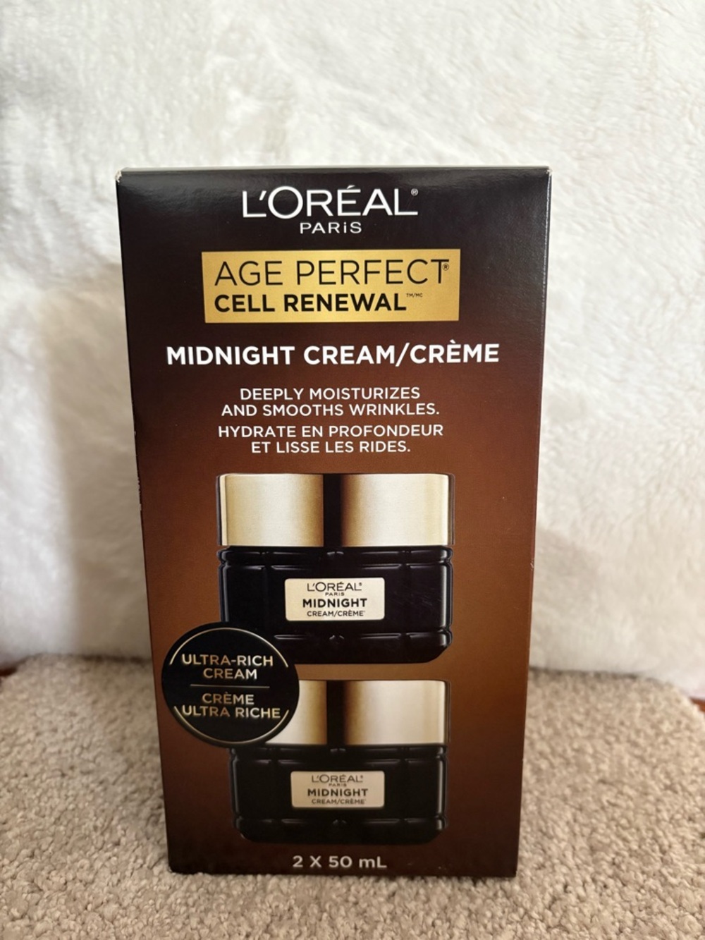 BNIB L’ORÉAL Age perfect & Cell renewal Midnight Cream 2-Pack WAREHOUSE EXCLUS!